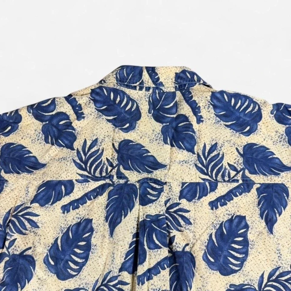Vintage Chaps Ralph Lauren Hawaiian Tropical Short Sleeve Button Up Cotton SZ L